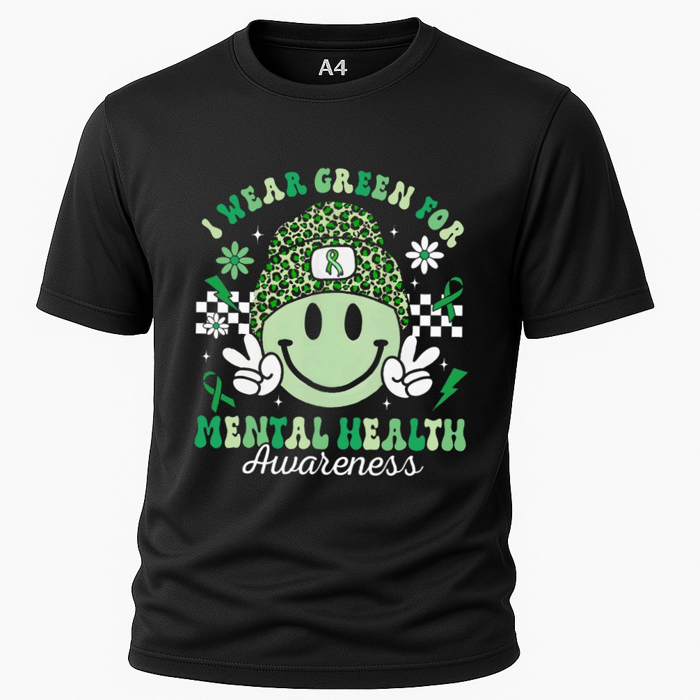 Mental Health Matters I Wear Green Mental Health Awareness Cooling Performance Crew T-Shirt