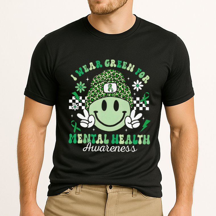 Mental Health Matters I Wear Green Mental Health Awareness Cooling Performance Crew T-Shirt