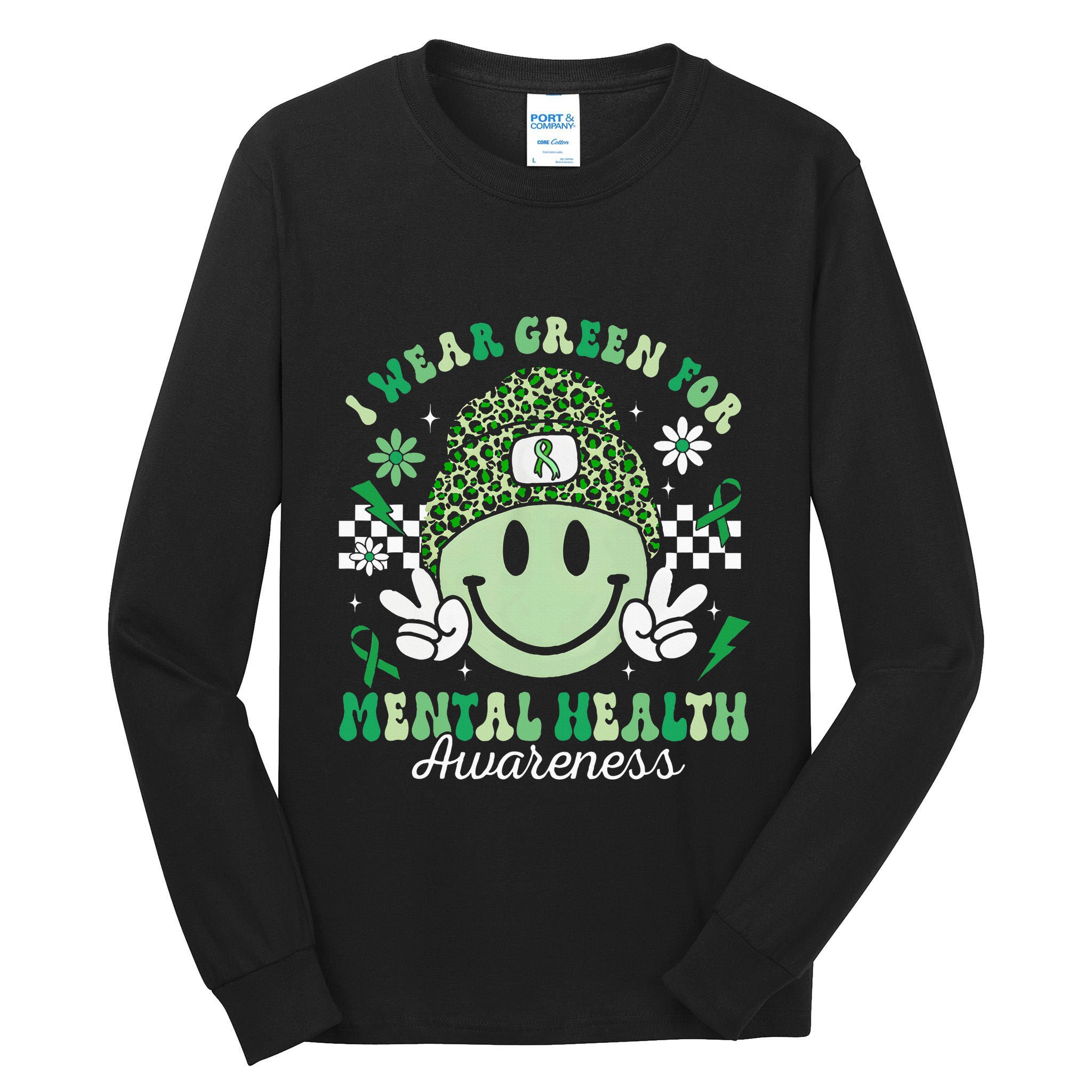 Mental Health Matters I Wear Green Mental Health Awareness Tall Long Sleeve T-Shirt