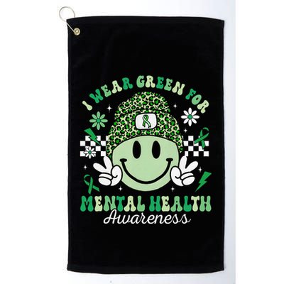 Mental Health Matters I Wear Green Mental Health Awareness Golf Towel