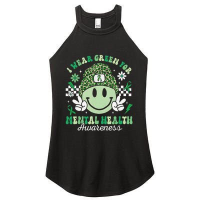 Mental Health Matters I Wear Green Mental Health Awareness Women's Perfect Tri Rocker Tank