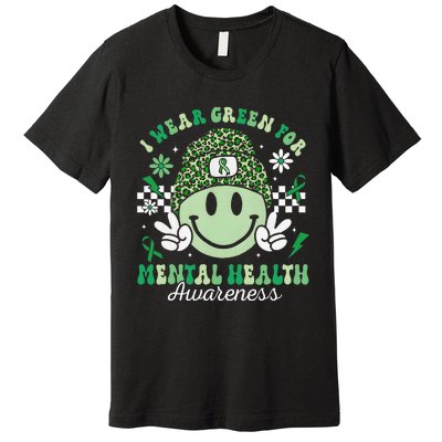 Mental Health Matters I Wear Green Mental Health Awareness Premium T-Shirt