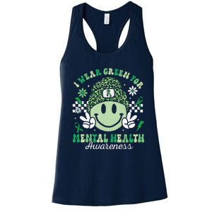 Mental Health Matters I Wear Green Mental Health Awareness Women's Racerback Tank