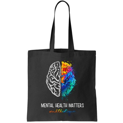 Mental Health Matter End The Stigma Colorful Brain Bag