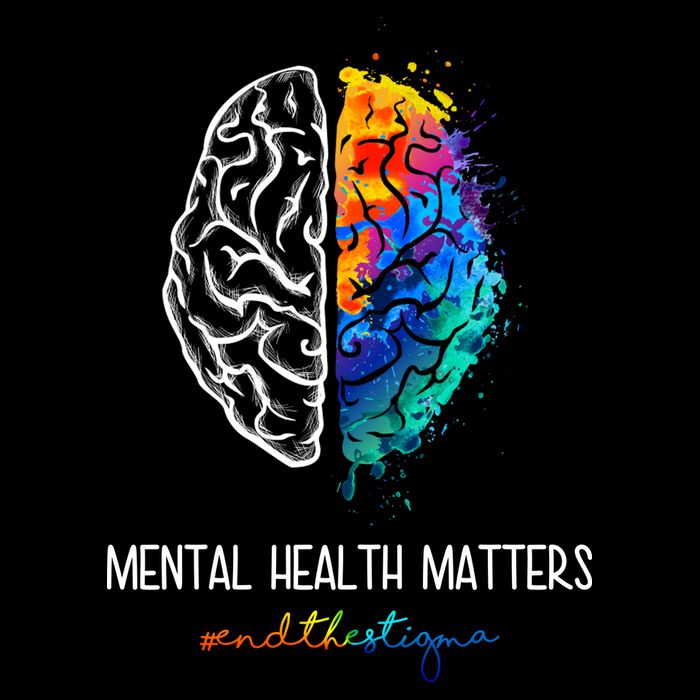Mental Health Matter End The Stigma Colorful Brain Bag