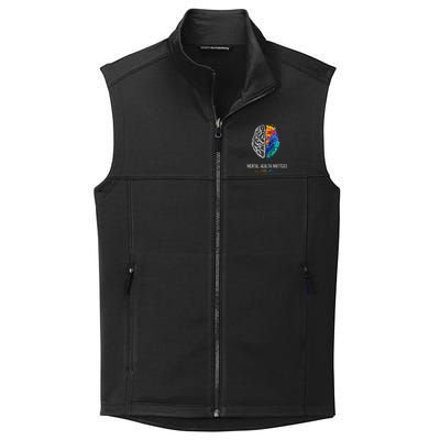 Mental Health Matter End The Stigma Colorful Brain Collective Smooth Fleece Vest