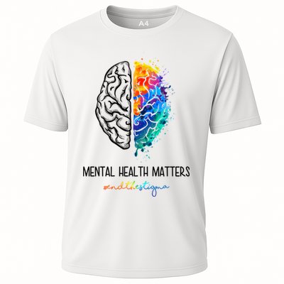 Mental Health Matter End The Stigma Colorful Brain Performance Shirt