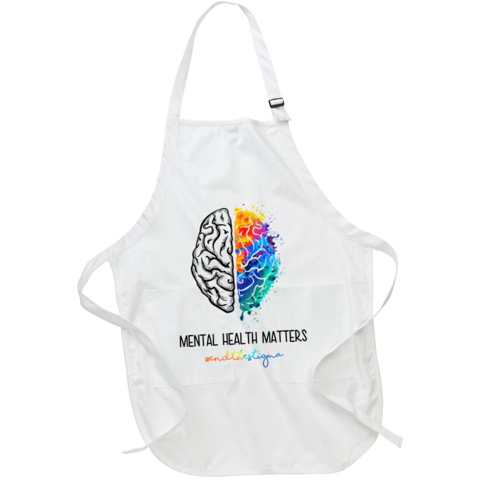 Mental Health Matter End The Stigma Colorful Brain Apron