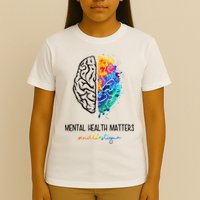 Mental Health Matter End The Stigma Colorful Brain T-Shirt
