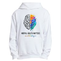 Mental Health Matter End The Stigma Colorful Brain Urban Pullover Hoodie