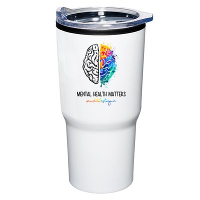 Mental Health Matter End The Stigma Colorful Brain Tumbler