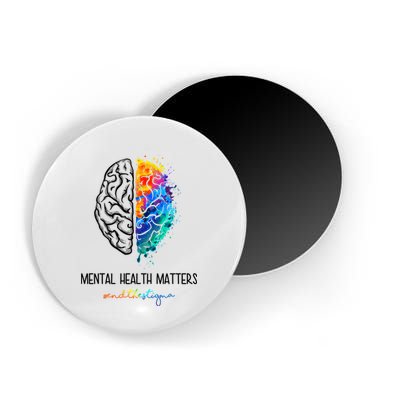 Mental Health Matter End The Stigma Colorful Brain Magnet
