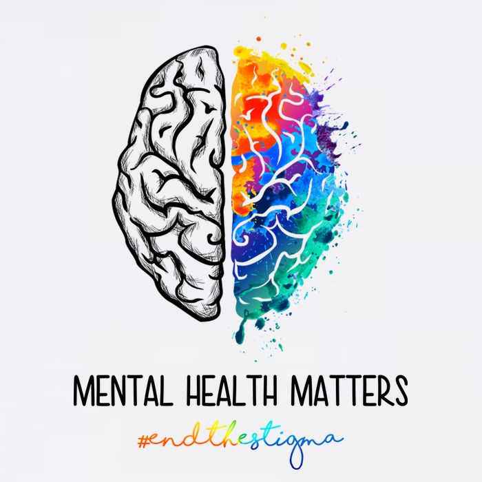 Mental Health Matter End The Stigma Colorful Brain Premium T-Shirt