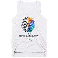 Mental Health Matter End The Stigma Colorful Brain Tank Top