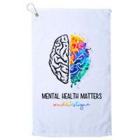 Mental Health Matter End The Stigma Colorful Brain Golf Towel