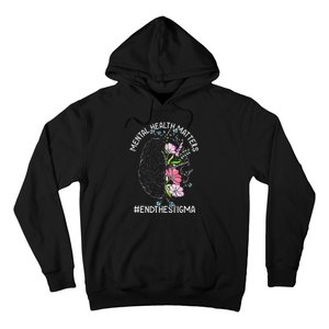 Mental Health Matters Awareness Month End The Stigma Brain Hoodie