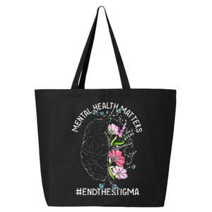 Mental Health Matters Awareness Month End The Stigma Brain 25L Jumbo Tote