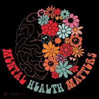 Mental Health Matters Brain Flowers Smiling Face Sustainable Bucket Hat