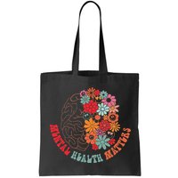 Mental Health Matters Brain Flowers Smiling Face Bag