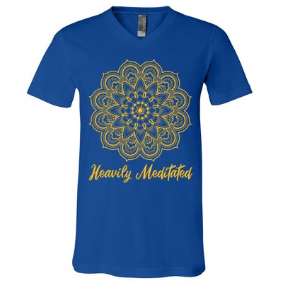 Mandala Heavily Meditated Meditation Cute Gift V-Neck T-Shirt