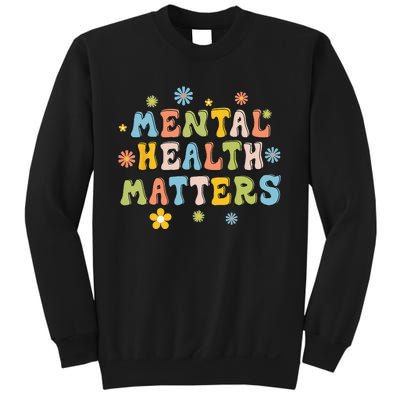 Mental Health Matters Brain Illness Mental Awareness Retro Sweatshirt