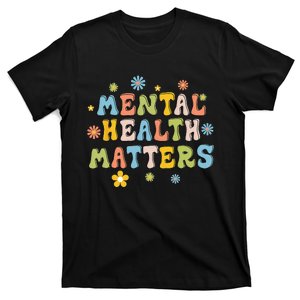 Mental Health Matters Brain Illness Mental Awareness Retro T-Shirt