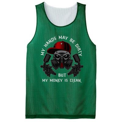 My Hands May Dirty But My Money Is Clean For A Car Painter Mesh Reversible Basketball Jersey Tank