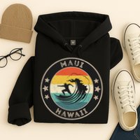 Maui Hawaii Maui Surfer Wo Maui Hoodie