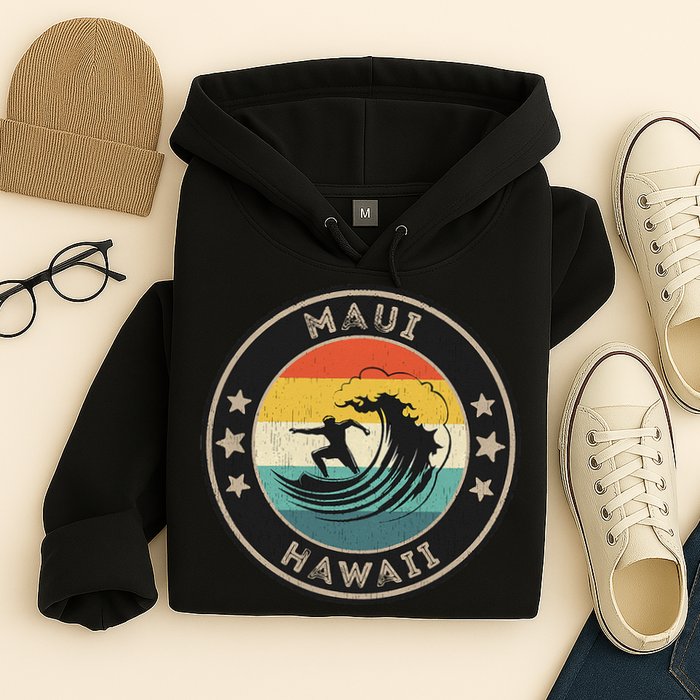 Maui Hawaii Maui Surfer Wo Maui Hoodie