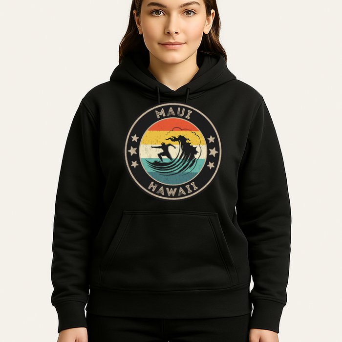 Maui Hawaii Maui Surfer Wo Maui Hoodie