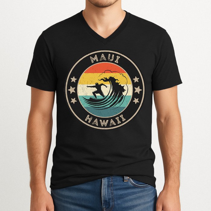 Maui Hawaii Maui Surfer Wo Maui V-Neck T-Shirt