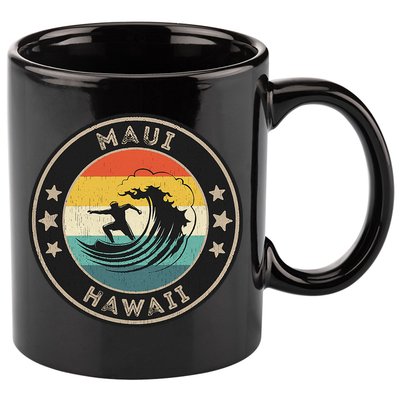 Maui Hawaii Maui Surfer Wo Maui 11oz C Handle Ceramic Mug