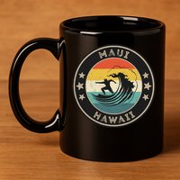 Maui Hawaii Maui Surfer Wo Maui 11oz C Handle Ceramic Mug