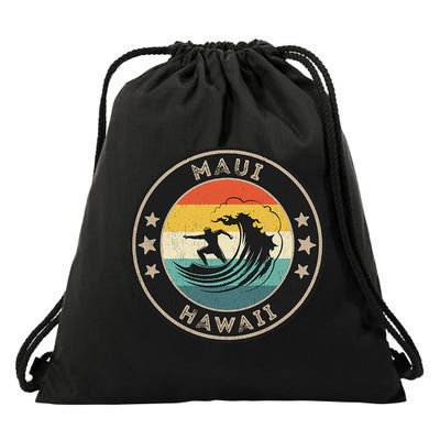 Maui Hawaii Maui Surfer Wo Maui Drawstring Bag