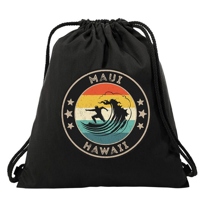 Maui Hawaii Maui Surfer Wo Maui Drawstring Bag