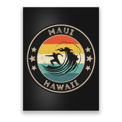 Maui Hawaii Maui Surfer Wo Maui Poster
