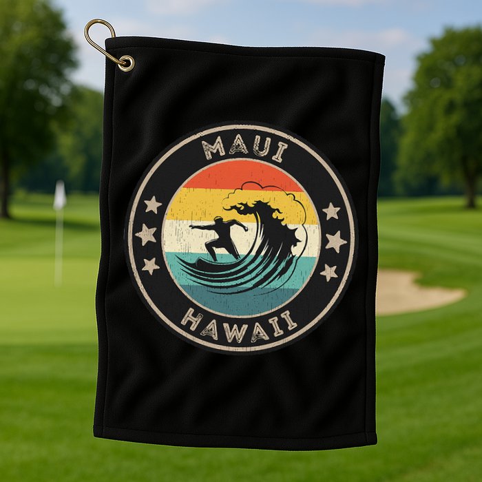 Maui Hawaii Maui Surfer Wo Maui Golf Towel