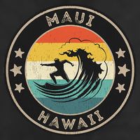 Maui Hawaii Maui Surfer Wo Maui Golf Towel