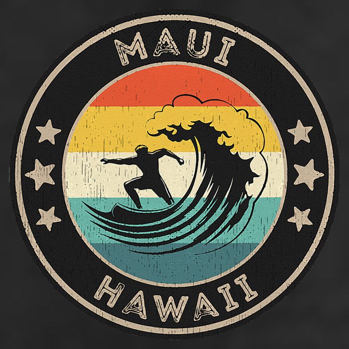 Maui Hawaii Maui Surfer Wo Maui Golf Towel
