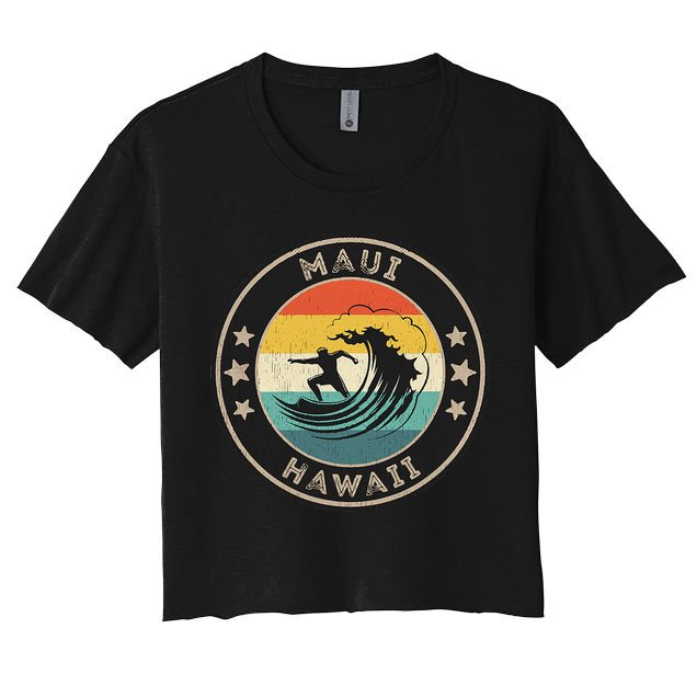 Maui Hawaii Maui Surfer Wo Maui Crop Top