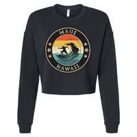 Maui Hawaii Maui Surfer Wo Maui Cropped Pullover Crew