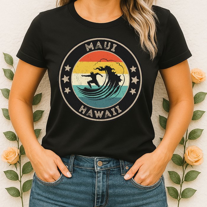 Maui Hawaii Maui Surfer Wo Maui Womens T-Shirt