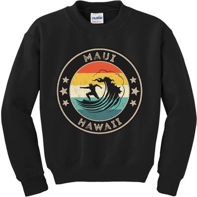 Maui Hawaii Maui Surfer Wo Maui Kids Sweatshirt