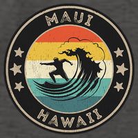 Maui Hawaii Maui Surfer Wo Maui Vector Backpack