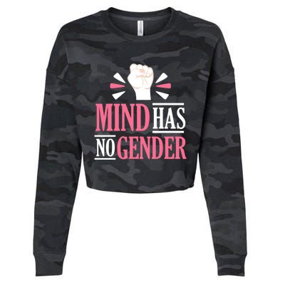 Mind Has No Gender Hu Rights Gender Equality Feminist Gift Cropped Pullover Crew