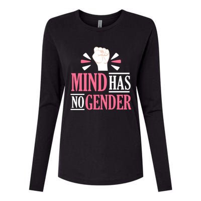 Mind Has No Gender Hu Rights Gender Equality Feminist Gift Womens Cotton Relaxed Long Sleeve T-Shirt