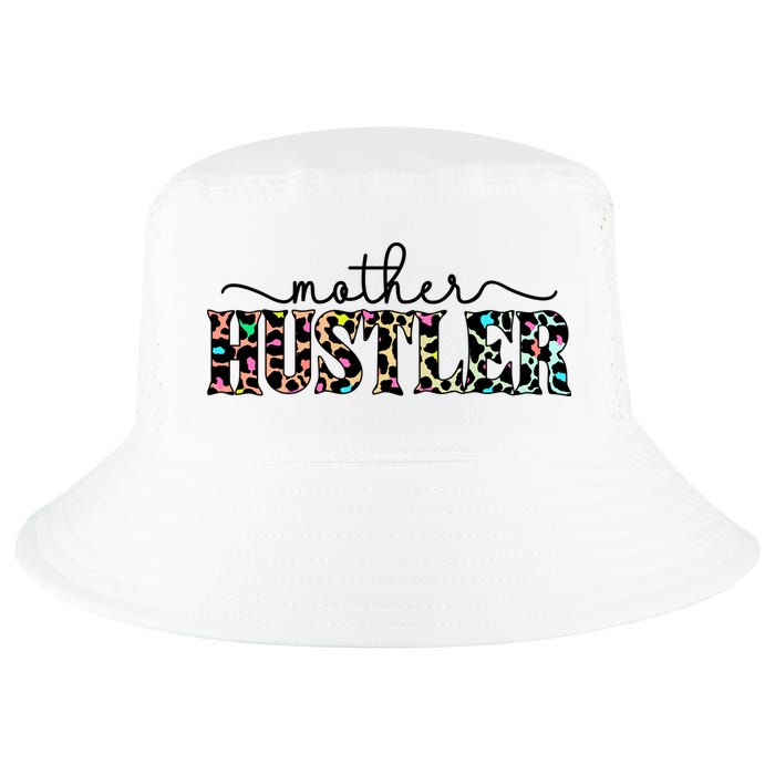 Mother Hustler Neon Cheetah Print Gift For Mom Cool Comfort Performance Bucket Hat