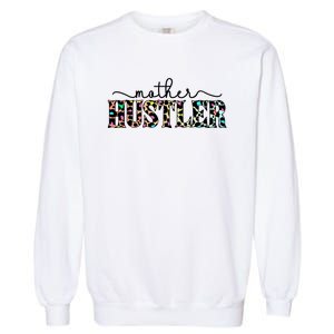 Mother Hustler Neon Cheetah Print Gift For Mom Garment-Dyed Sweatshirt