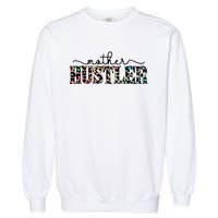 Mother Hustler Neon Cheetah Print Gift For Mom Garment-Dyed Sweatshirt