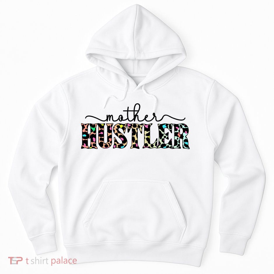 Mother Hustler Neon Cheetah Print Gift For Mom Hoodie